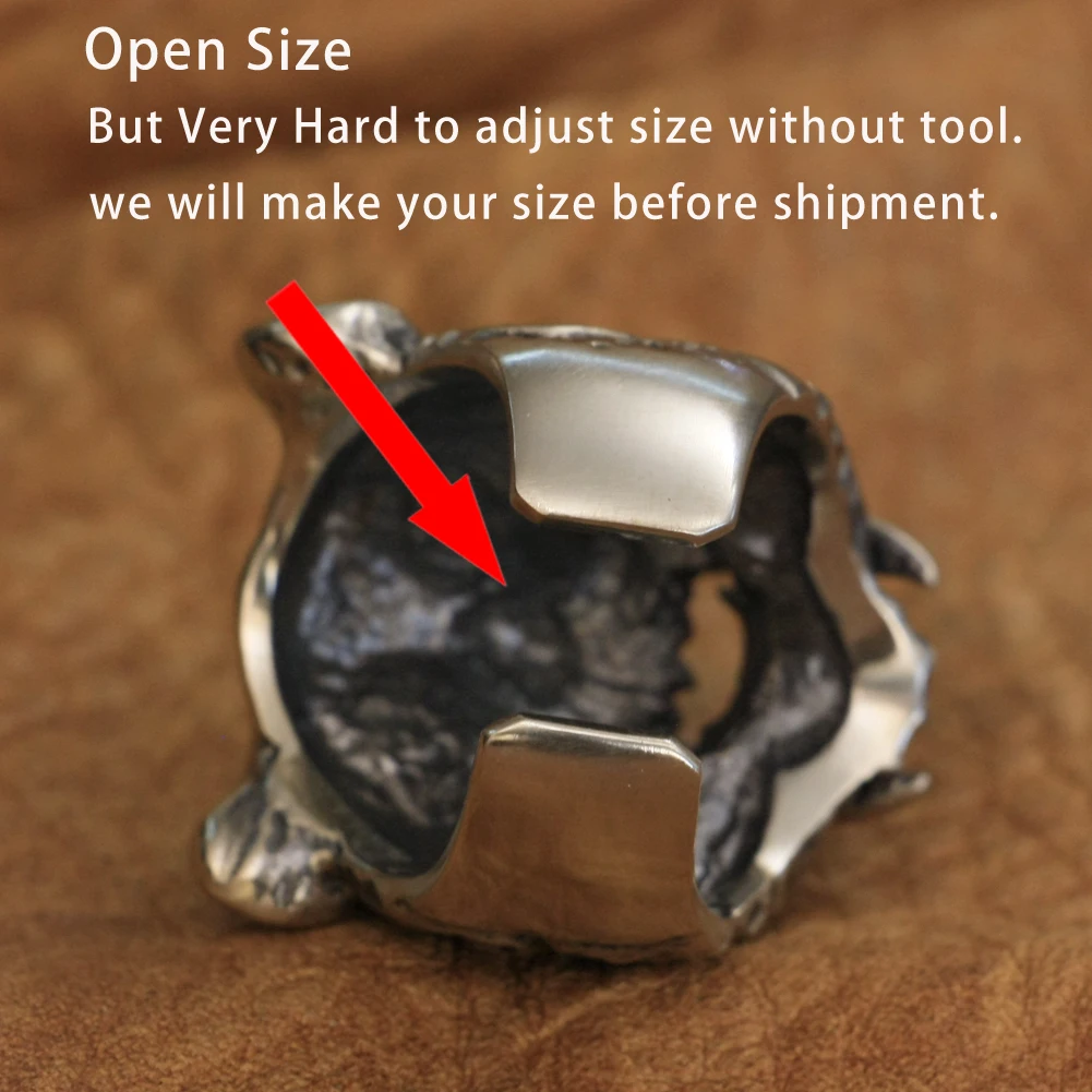 LINSION Blue CZ Eye Sabretooth Ring Mens Biker Rock Tiger Punk Jewelry CP16 US Size 7~15 | Rings