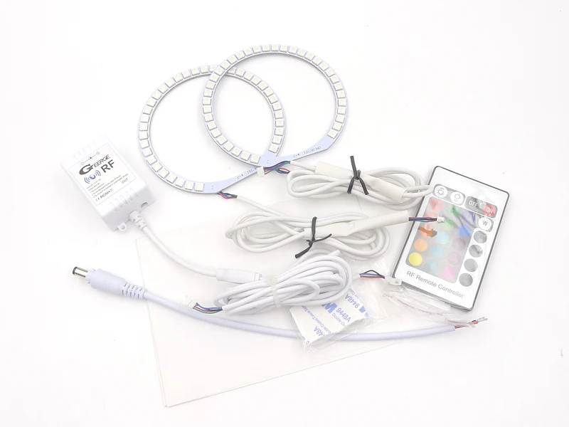 Фото Для SKODA OCTAVIA MK2 A5 FL 2009 2010 2011 2012 RF Remote BT App многоцветный ультра яркий RGB комплект светодиодов «глаза ангела» Halo Rings №2