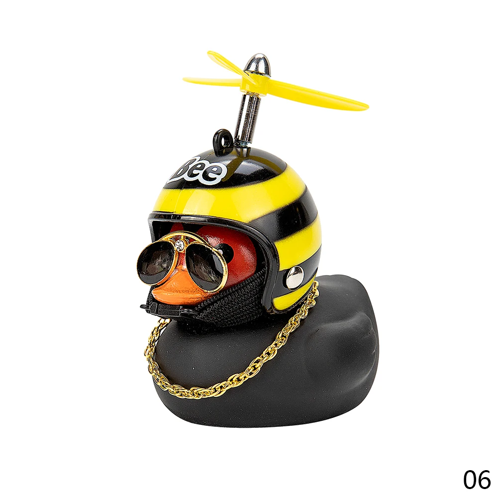 

Car Goods Gift Broken Wind Helmet Small Yellow Duck Car Decoration Accessories Wind-breaking Wave-breaking Duck Cycling Decor