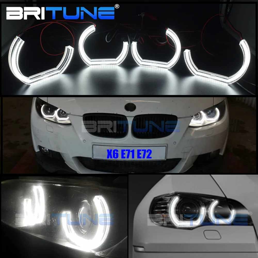 Retrofit Angel Eyes для BMW X6 E71 E72 X6M ксеноновый прожектор головной светильник с | Отзывы и видеообзор