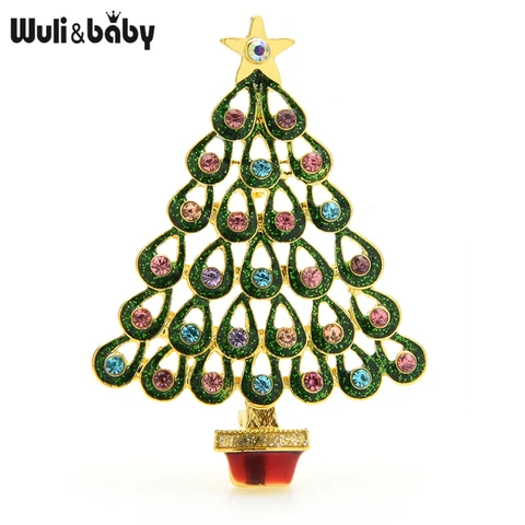 Броши Wuli&baby Рождественская елка
