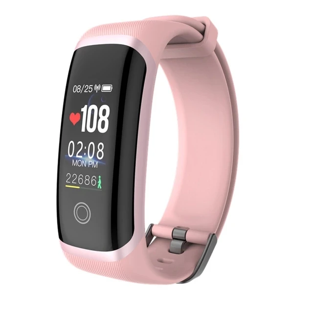 M4S Glodpink Спортивный умный Браслет, измеритель артериального давления, пульсометр, цветной экран, Смарт-часы, фитнес-браслет, трекер для мужчин и женщин, часы - Цвет: M4S Glodpink