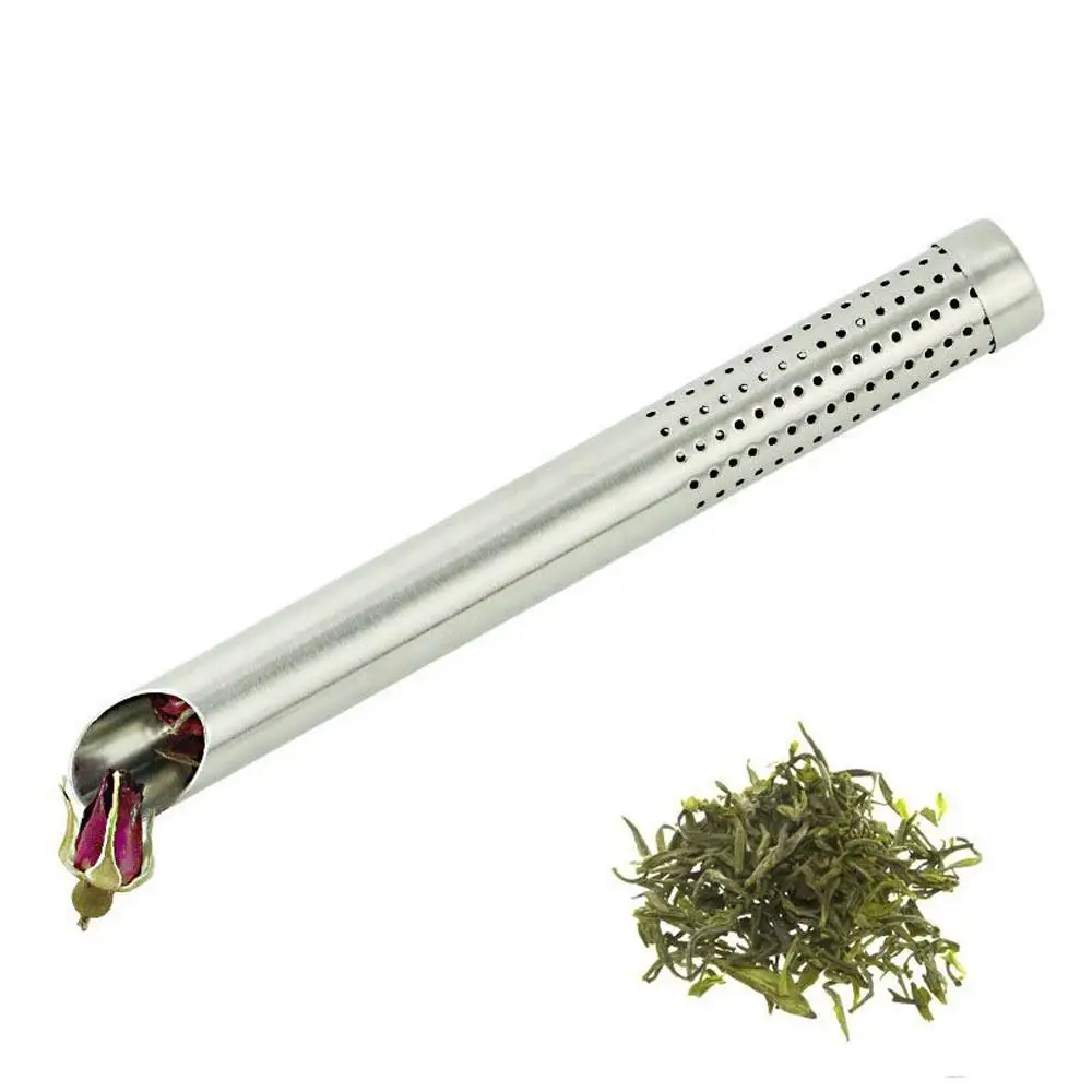 

1Pc 304 Stainless Steel Tube Tea Infuser Lose Leaf Herb Strainer Squeeze Filter For Black Tea