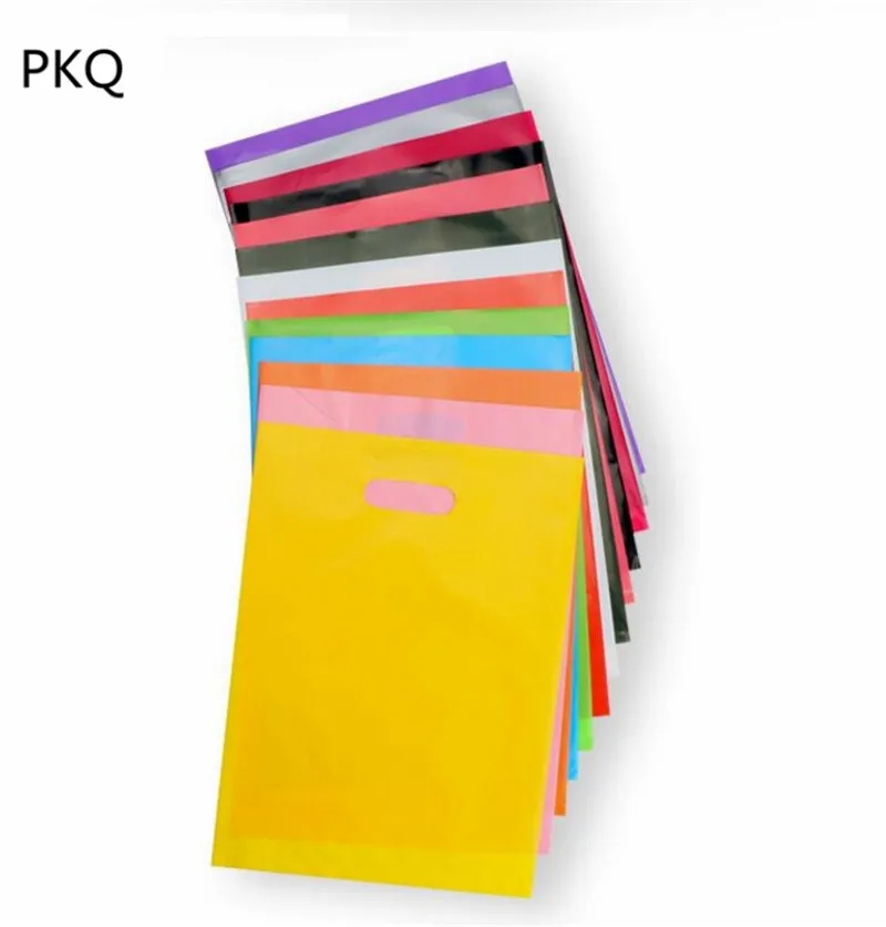 5 шт. 4 размера большие маленькие пластиковые пакеты с ручками черные красные