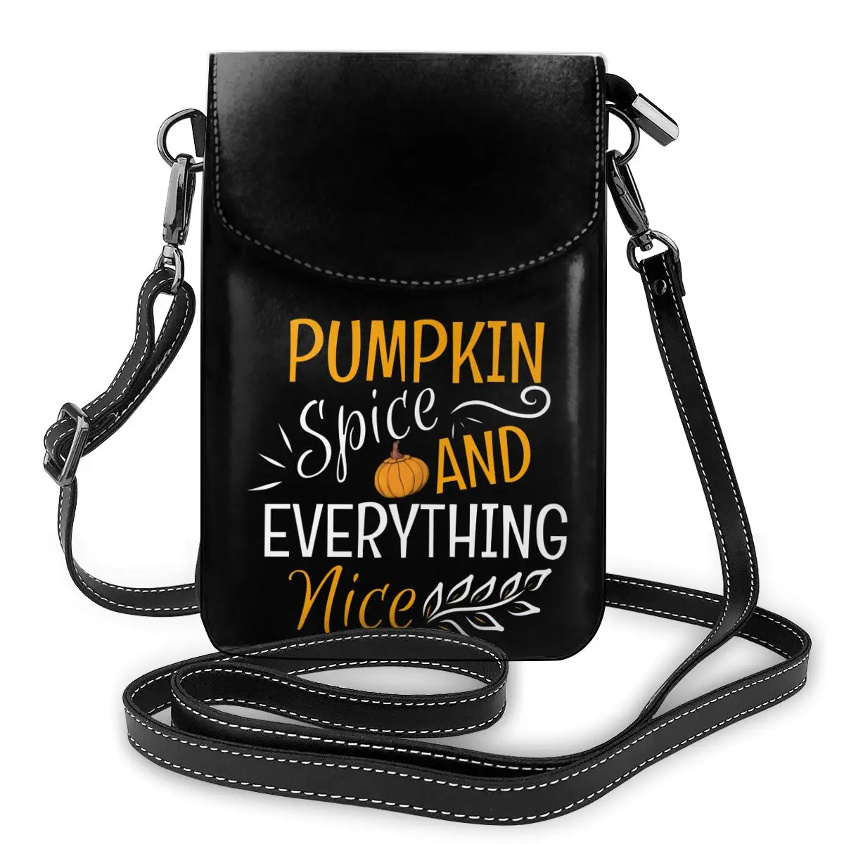 

Halloween Pumpkin Quote Shoulder Bag Funny Retro Leather Work Women Bags Student Bulk Purse