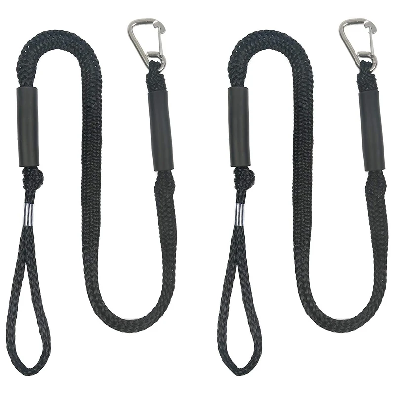 

4Ft Boat Bungee Dock Line with Hook Mooring Rope Boat Accessories for Boats Pontoon Kayak
