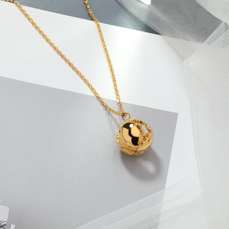 Ожерелье с планетами и землей женское модное ожерелье круглым светом из розового