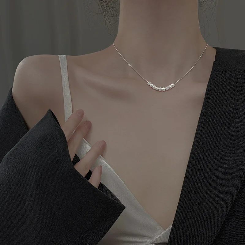 

Женское колье из серебра 925 пробы, с жемчугом