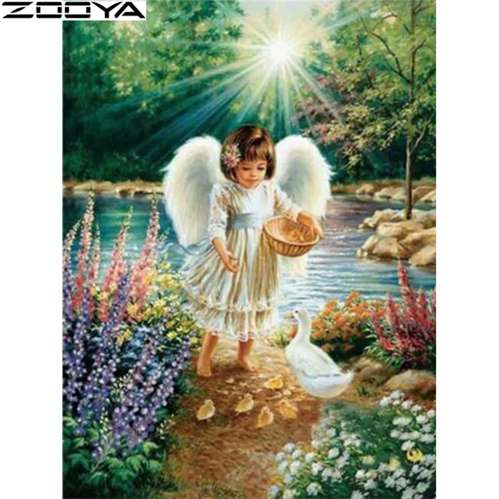 CH001-9 ZOOYA DIY 5D алмазная живопись, стразы, картины, алмазная вышивка, ангелы, распродажа, полный набор алмазной мозаики, наборы для домашнего декора CH001 - Цвет: CH001-9