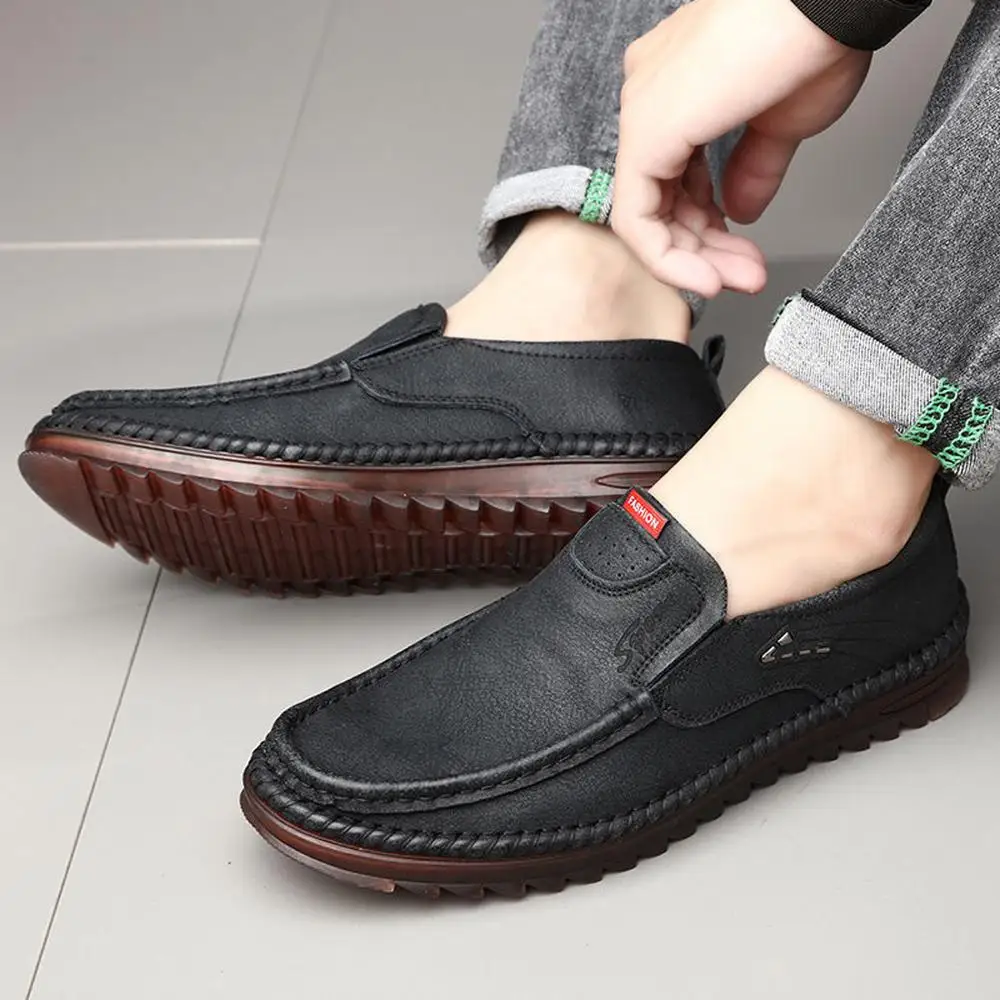 買取 新しい男性の革靴良質手縫製駆動男性のための靴ソフトソール男性カジュアル靴丈夫