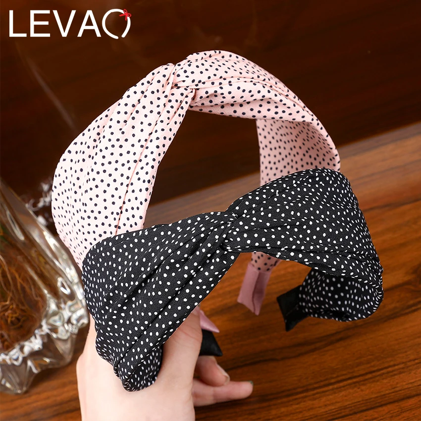 

Levao Mori Style Snowflake Cloth Hairbands for Literary Girls Beautiful Solid Cross-Criss Knot Wide-brimmed Headbands for Women