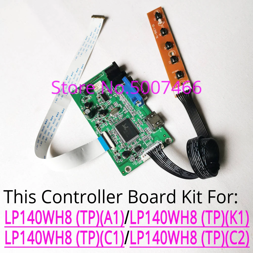 

For LP140WH8 (TP)(A1)/(TP)(K1)/(TP)(C1)/(TP)(C2) EDP 30-pin 1366*768 Notebook LCD Screen VGA Display Controller Board Kit