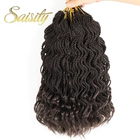 saisity 14 35 strandspack synthetic crochet hair extensions senegalese twist braiding hair ends crochet hair jumbo