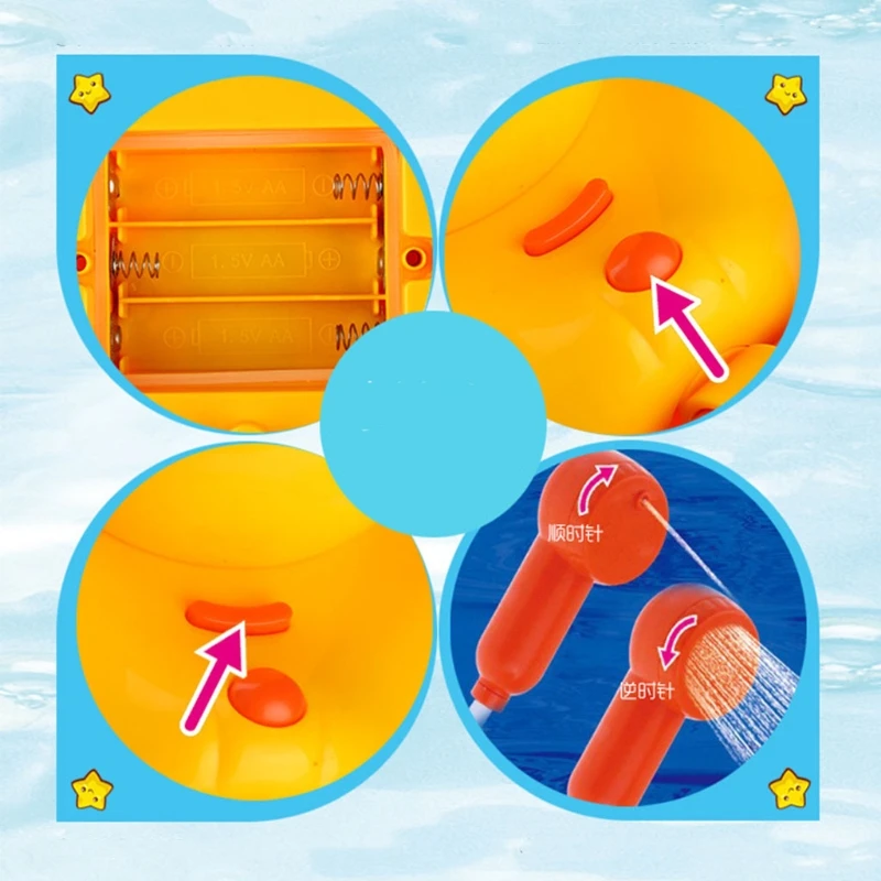 

Bathroom Water Spray Sprinkler Children Vent Screaming Spary Plastic Duck Sprinklers for Hot Summer Toy