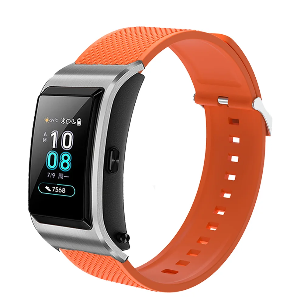 Ремешок силиконовый для наручных часов Huawei Talkband B5 сменный спортивный резиновый