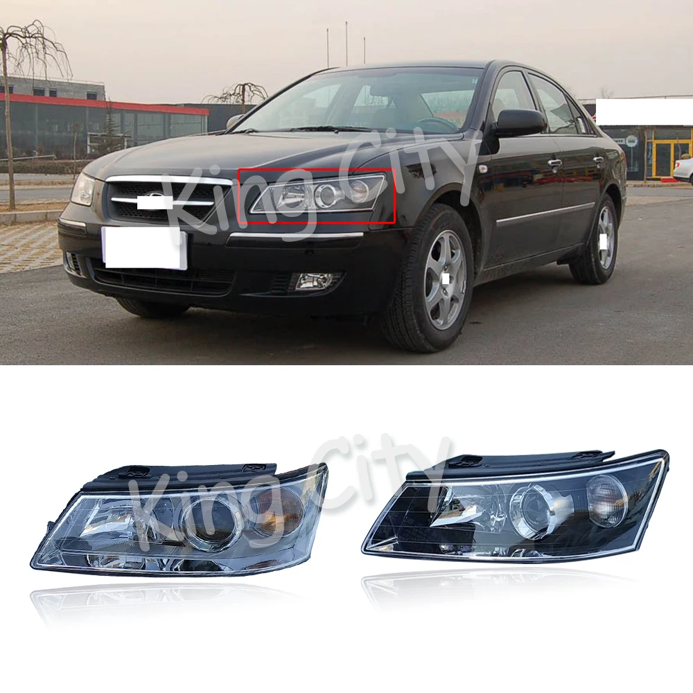 Capqx для Hyundai Sonata NF 05-10 автомобильный ПЕРЕДНИЙ БАМПЕР фара передняя фара для вождения налобный фонарь в сборе белый/черный фон