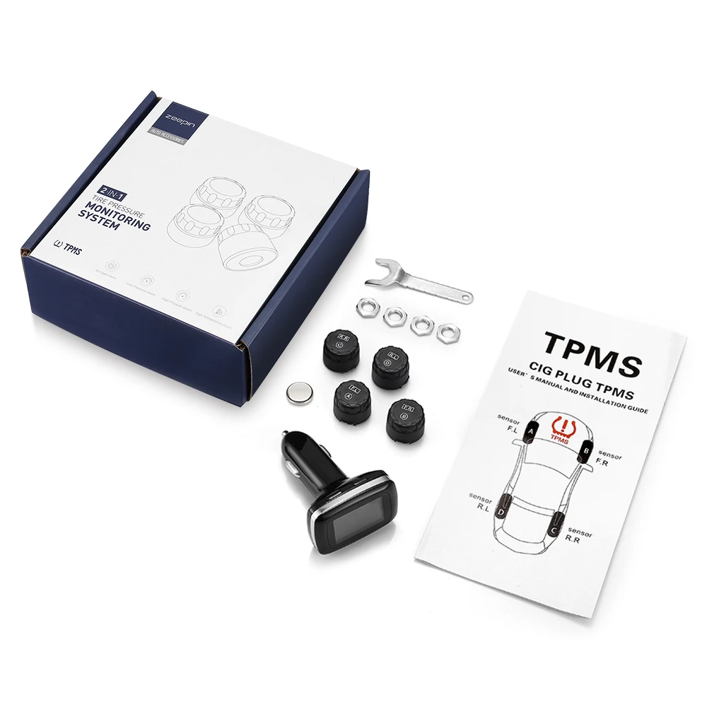 ZEEPIN TPMS C100 система контроля давления в шинах Прикуриватель разъем режиме