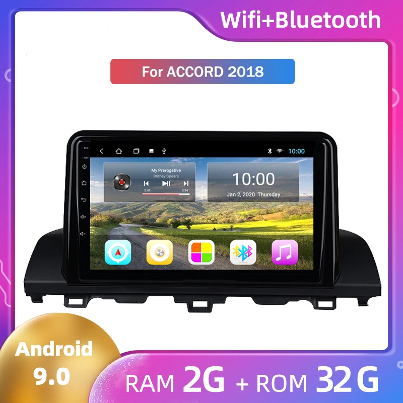 Для Honda Accord 10th 2018 GPS навигация Bluetooth музыка на плате DVD 2 + 32 ГБ автомобильный