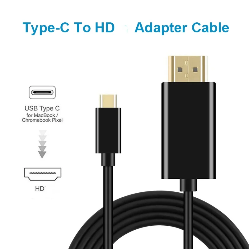 

USB 3.1 To HDMI-Compatible 4K Adapter Cables Type C To HD Cable for MacBook Samsung Galaxy S9/S8 Huawei P20 Mate20 USB-C HD4k