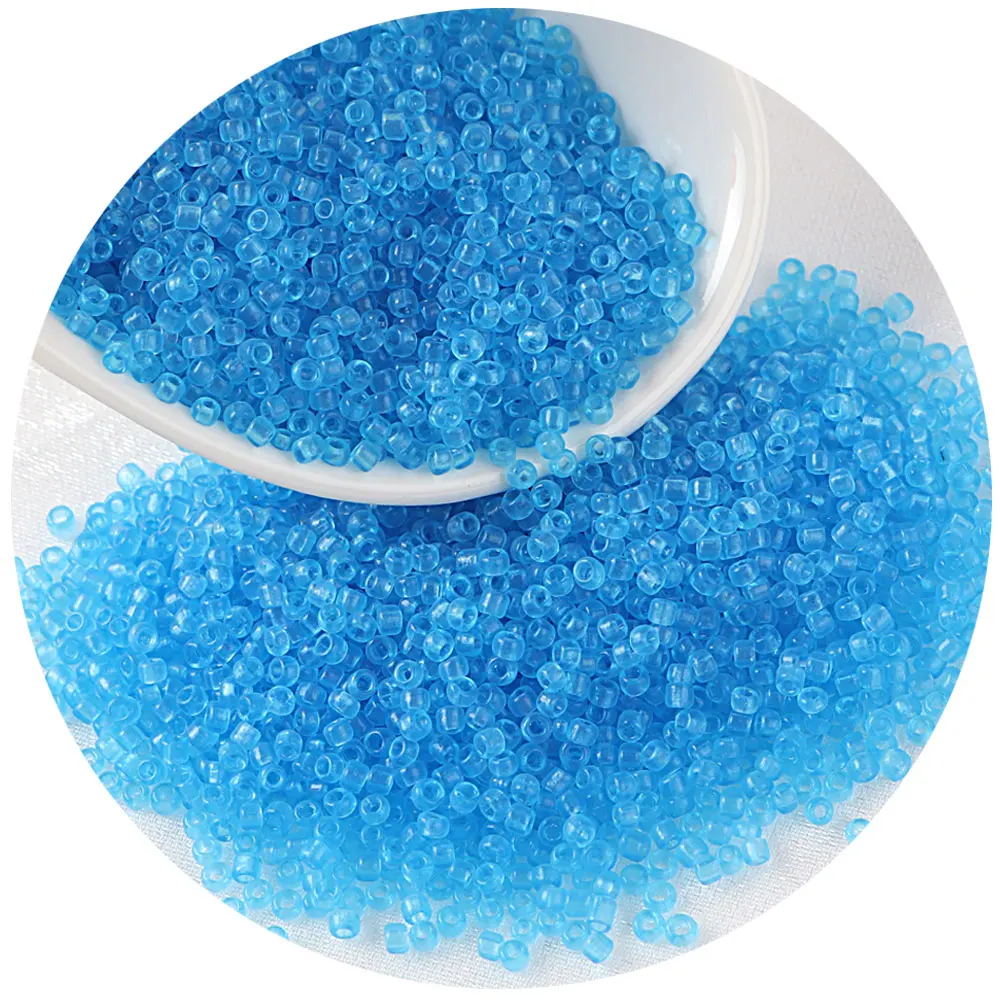 

20g Loose Sequins Blue Glass Beads Delic Round Beads Jewelry Making For DIY Crafts Material