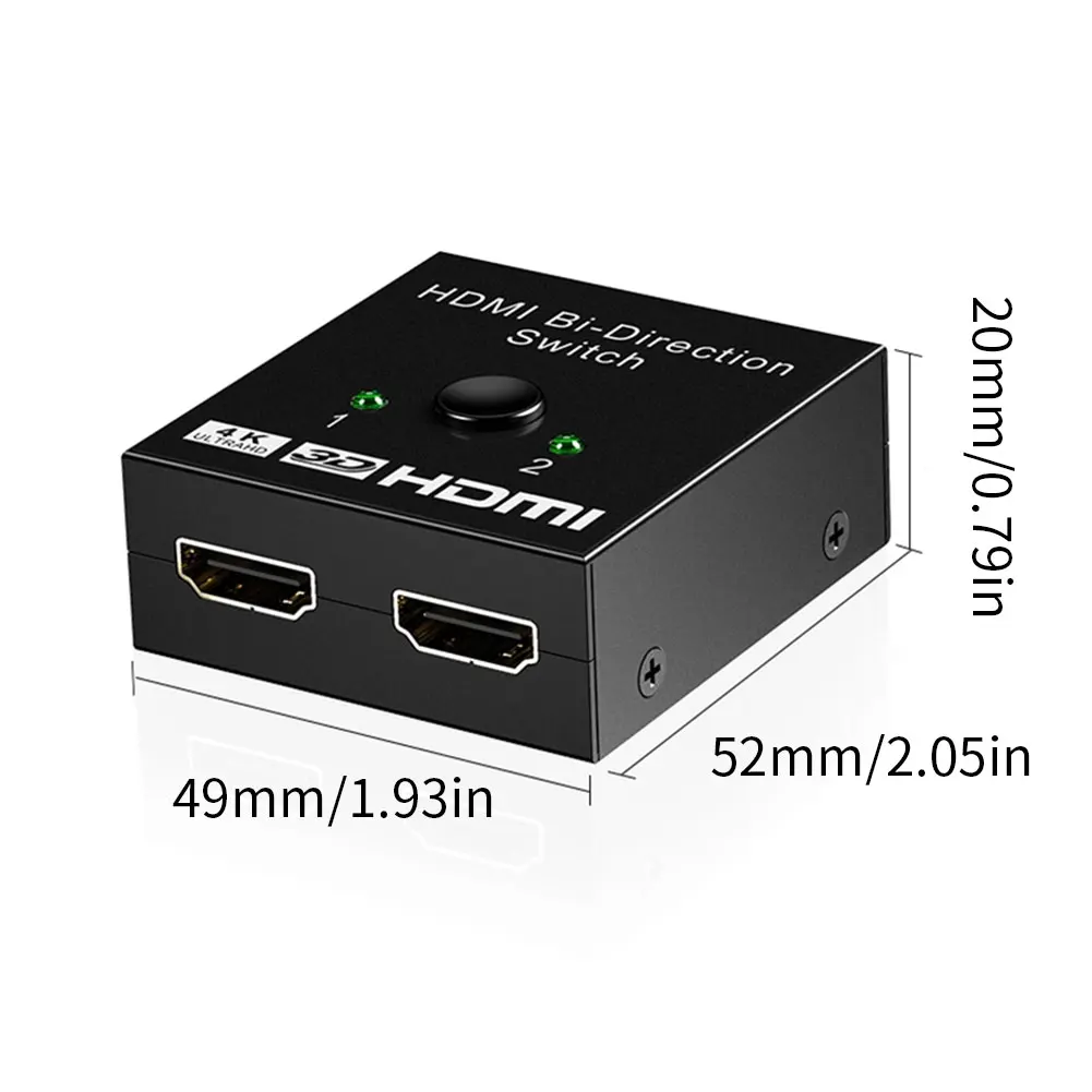 

3D HD HD Switcher 2 Input 1 Output Power Signal Amplifier Supports Full HD 3D Compatible with PS4 Xbox One Fire TV Apple TV