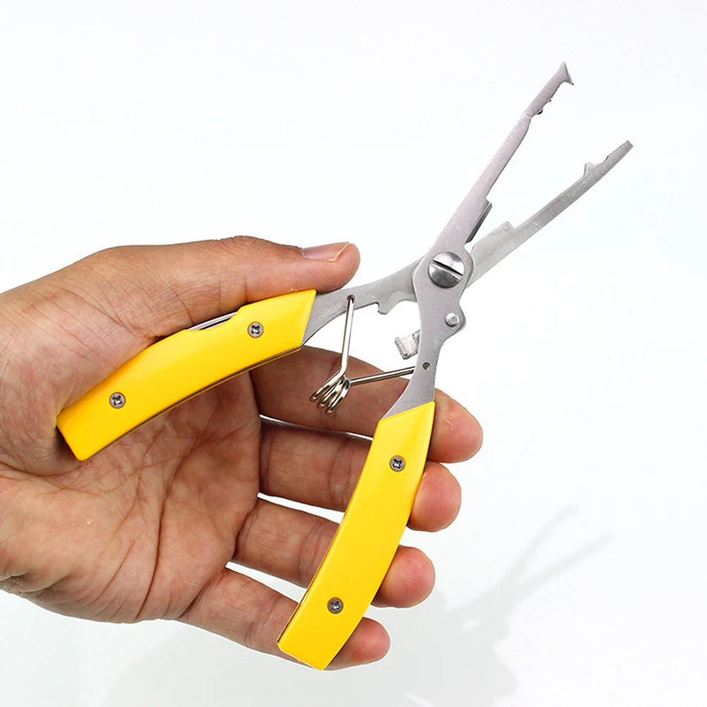 

Stainless Steel Fishing Plier Fishing Tackle Lure Cutter Hook Tackle Tool Cutter Hook Remover Line Cutter Grip Split Ring Pliers