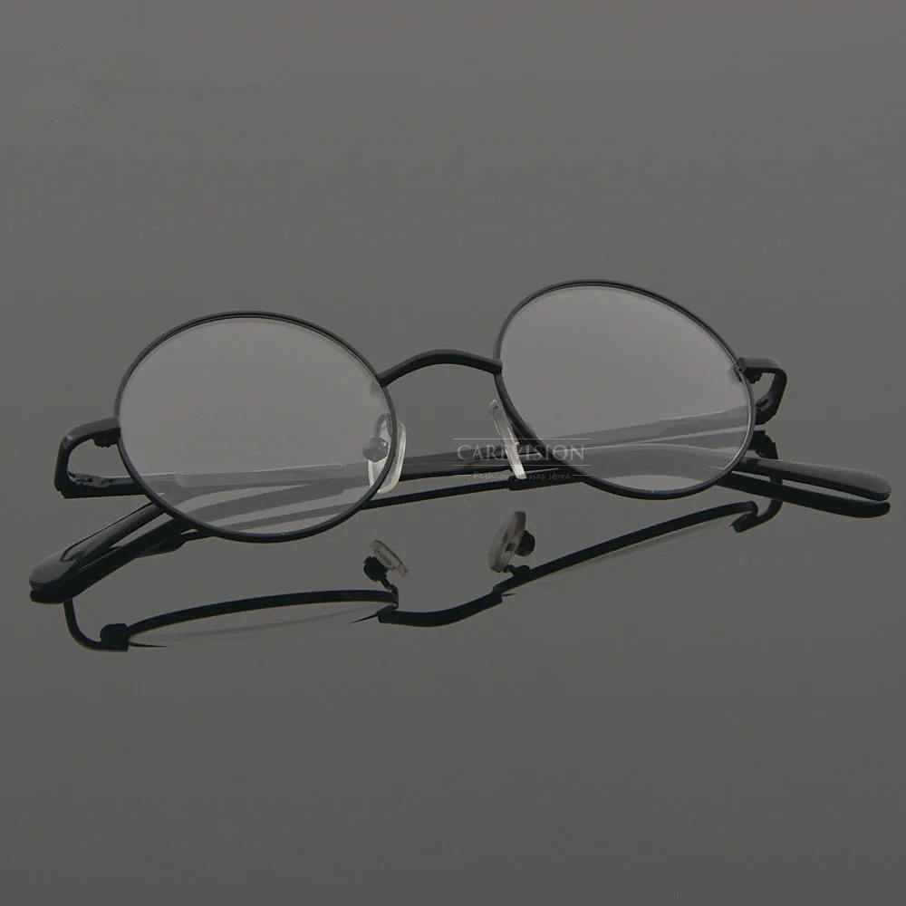 Винтажные круглые черные маленькие пружинные петли металлические оправы для