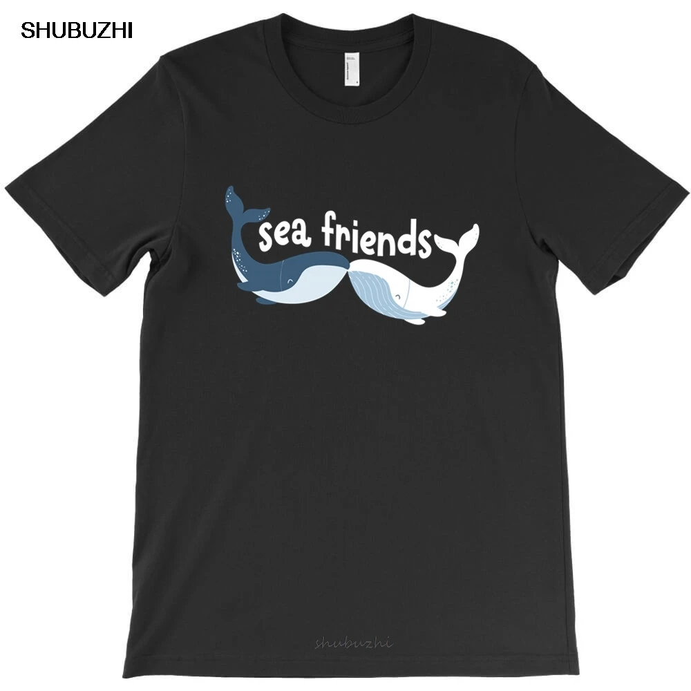 Мужская хлопковая футболка с коротким рукавом принтом морские друзья - купить по