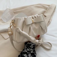 small bow crossbody messenger bag 2021 pu leather designer summer lady casual shopper shoulder bag kiwi green handbag purses