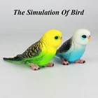 Творческий Имитация попугая попугай Фигурка Искусственный птица Опора миниатюрный пейзаж орнамент животных модель Игрушки для птиц