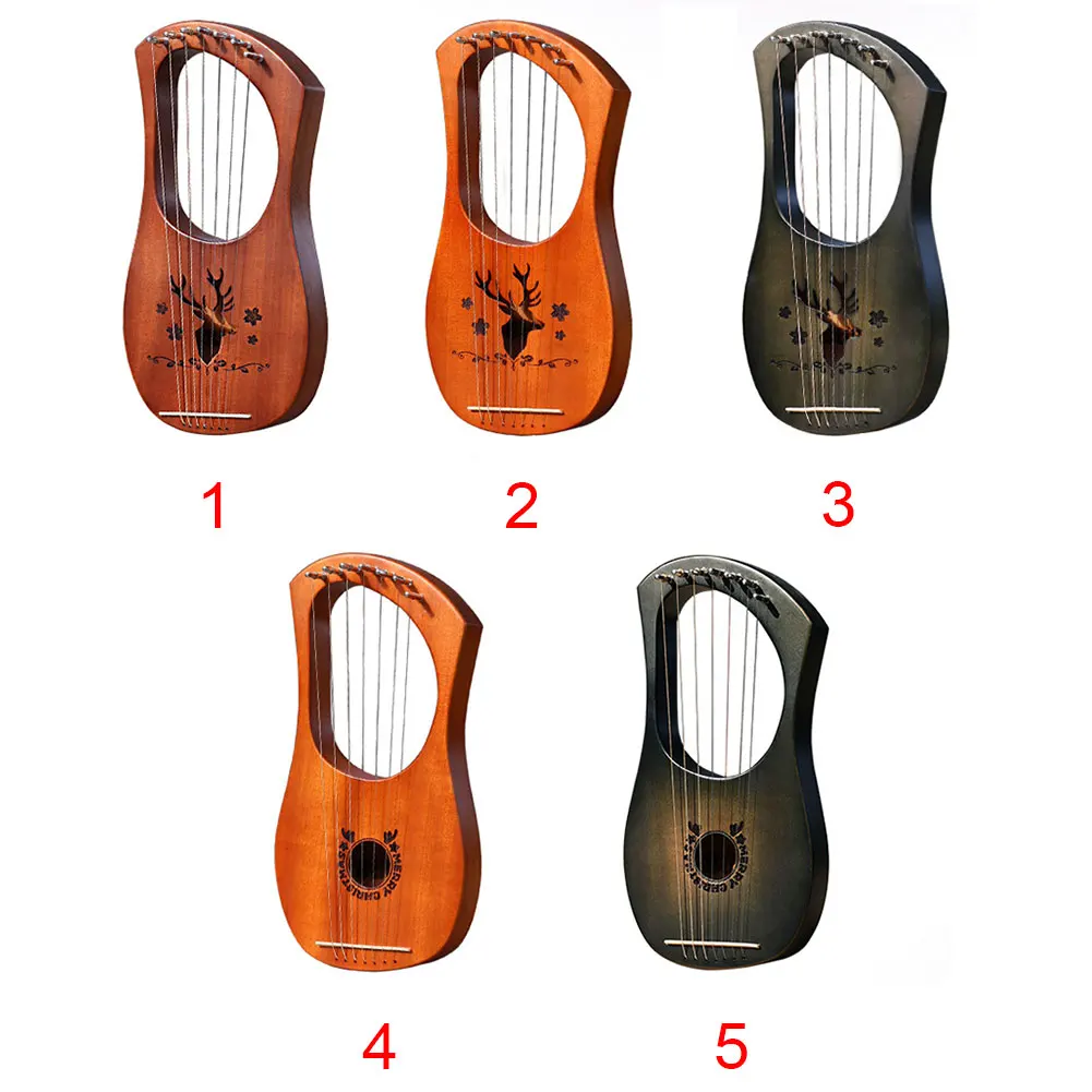 Инструмент для детей 7-String деревянные развлечения из красного дерева легкий подарок компактный музыкальный Профессиональный Lyre ксилофон