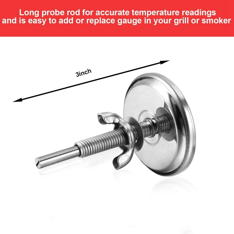 

2021 3 Packs Smoker Temperature Gauge Grill Thermometer Gauge Wood Barbecue Charcoal Grill Thermometer Heat Indicator