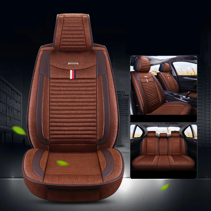 Универсальный чехол на сиденье автомобиля для Mazda 3 6 Skoda Octavia a5 a7 Rapid Fabia Superb Yeti кофе