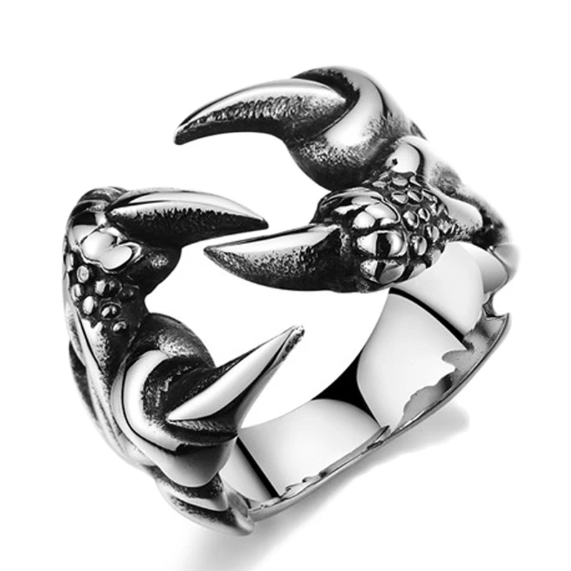 

Design Retro Punk Exaggerated Sharp Claw Ring Fashion Personality Women Men Opening Adjustable Ring Jewelry Statement