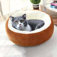 pet bed for cats cave dog house round shape basket soft cushion warm cotton puppy pet products accessories free shipping cw59