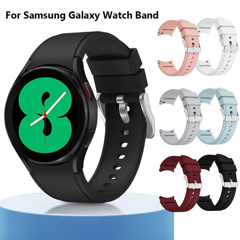 

Ремешок спортивный силиконовый для Samsung Galaxy Watch 4 40/44 мм, спортивный браслет для Galaxy Watch 4 Classic 42/46 мм, аксессуары