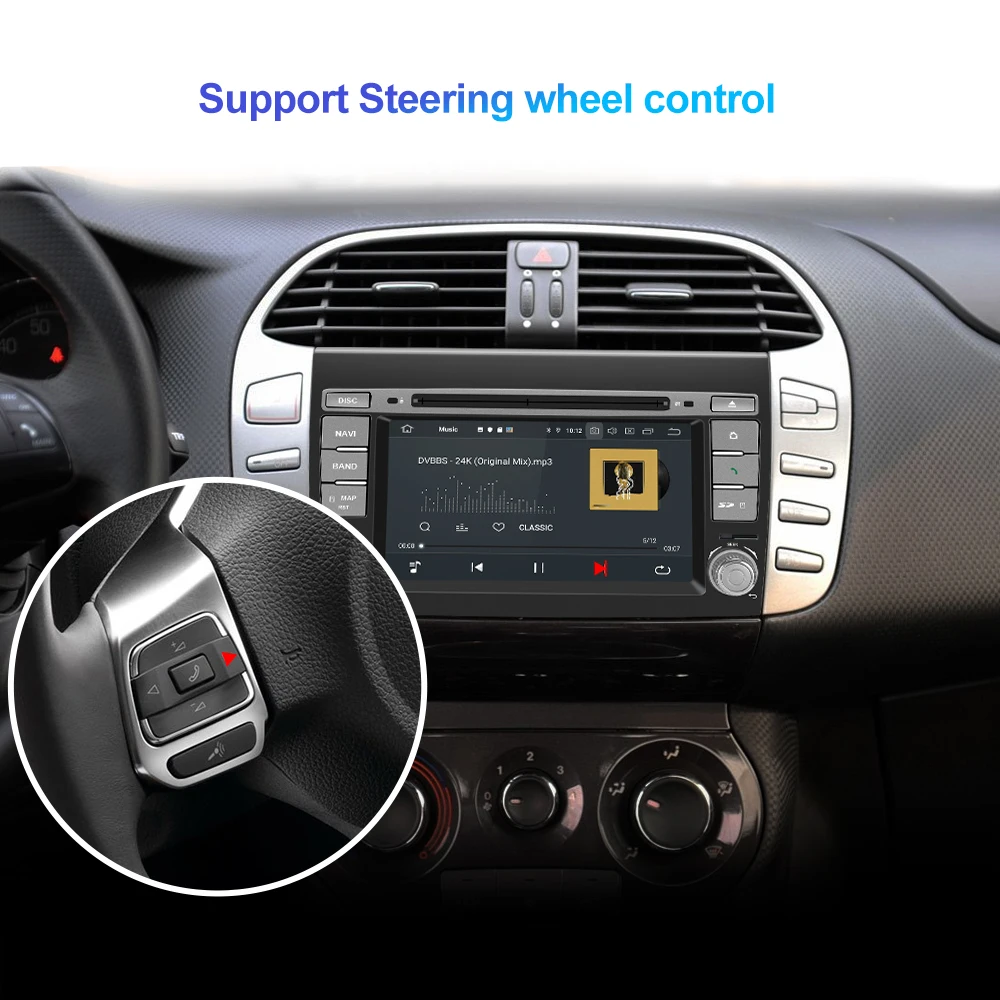 Isudar 2 Din Авто Радио Android 10 для Fiat/Bravo 2007 2012 Автомобильный GPS стерео Мультимедийный