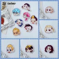 tokyo revengers figure lapel pin anime cute acrylic brooches shirt bag badge keychain accessories friends childrens gift new