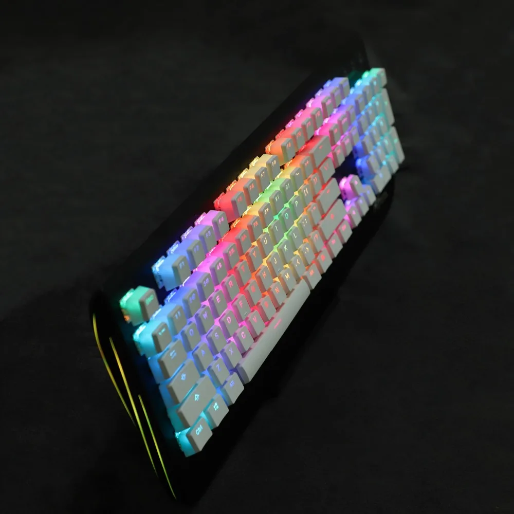 

YMDK 108 PBT Double Shot Doubleshot Shine Through ANSI ISO OEM Profile Pudding Keyacp For MX Mechanical Keyboard