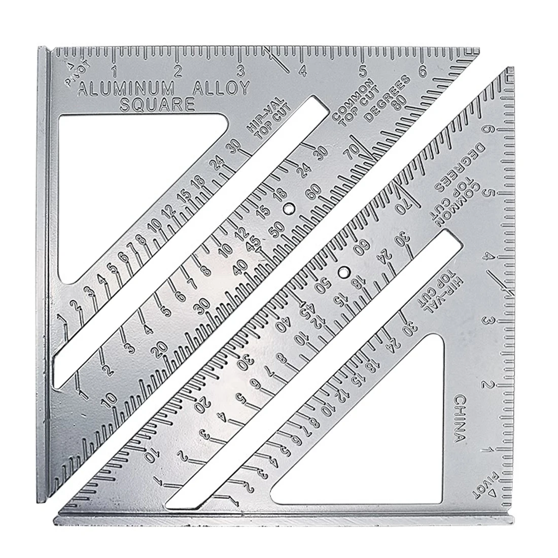 

New Speed Square Protractor Aluminum Alloy Miter Framing Tri-square Line Scriber Saw Guide Measurement Inch Carpenter Ruler
