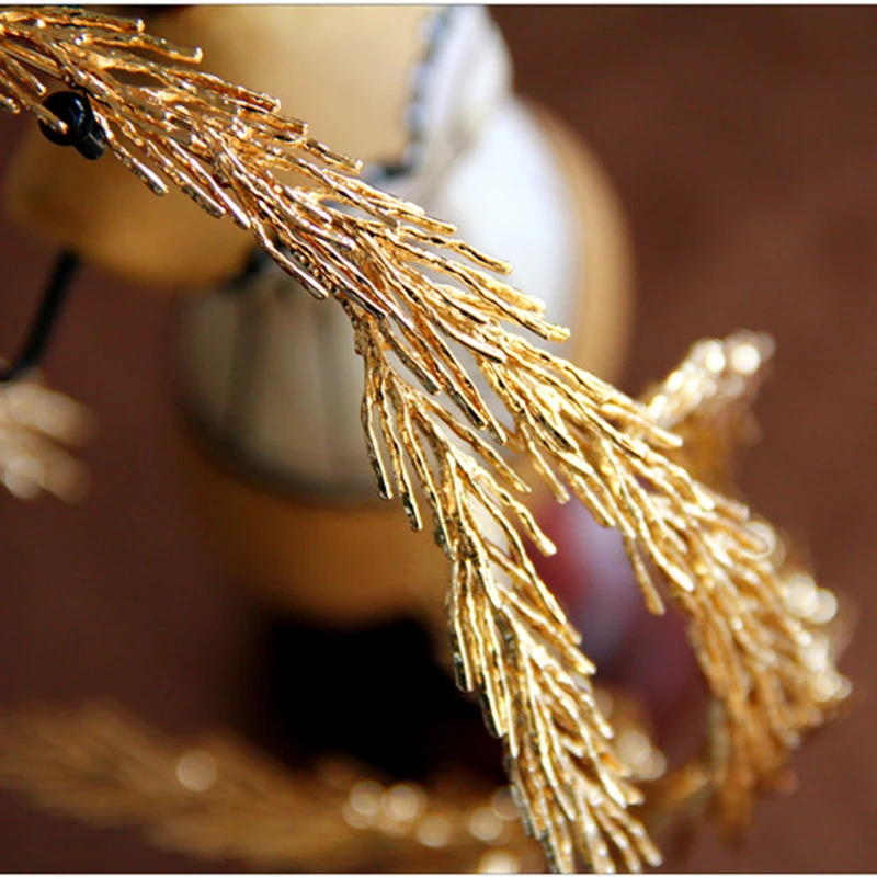 Женская корона в стиле барокко золотистая диадема свадебная тиара аксессуары