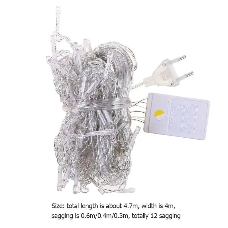 4 7 м 96LED теплый белый праздничный занавес Свадебные гирлянды светодиодные