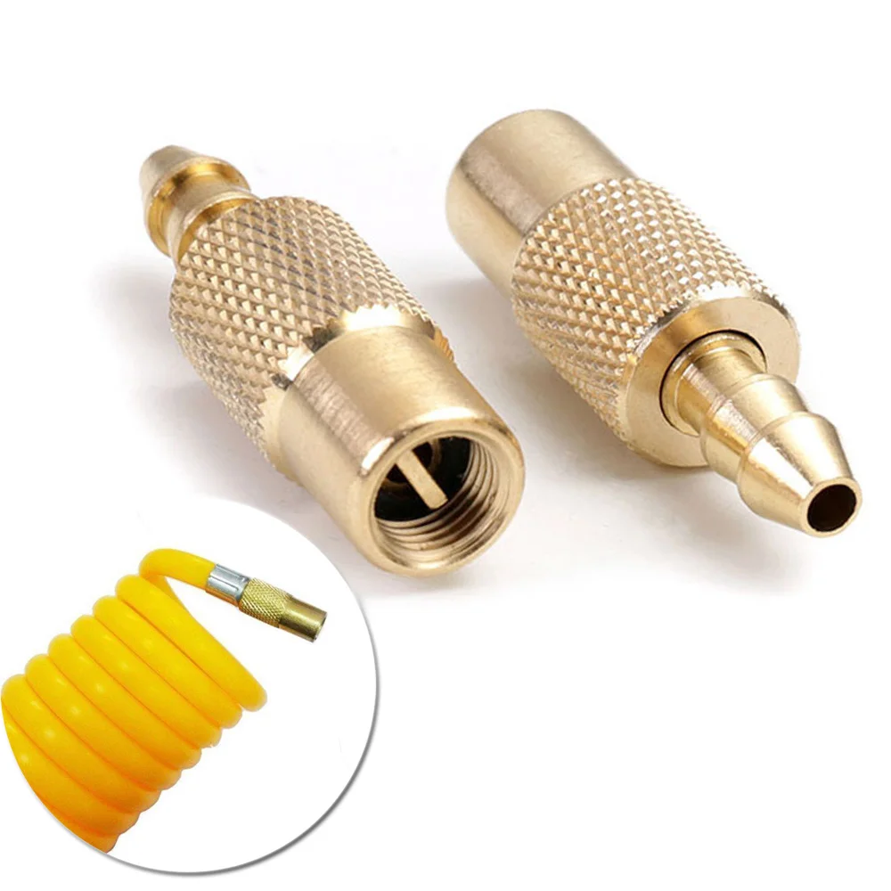 

Bore hose Tire Inflator Valve Connector Air Pump Chuck Tyre Copper Accessory 2pcs