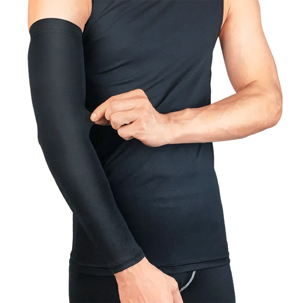 

Спортивные рукава эластичные дышащие защита от УФ-лучей баскетбольные велосипедные налокотники для уличных упражнений спортивные украшен...