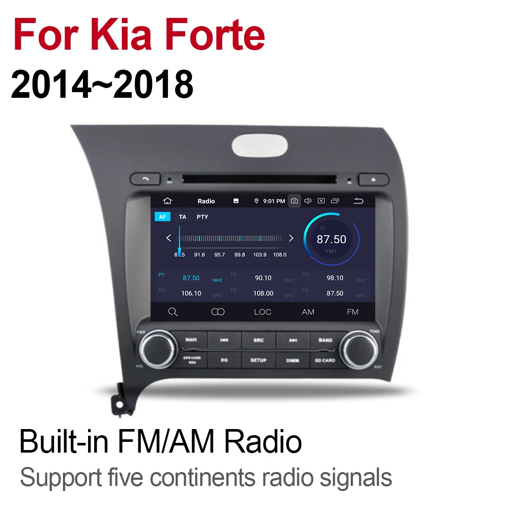 2 Din Автомобильный мультимедийный плеер Android 9 авто радио для Kia Forte 2014 ~ 2018 DVD GPS 8