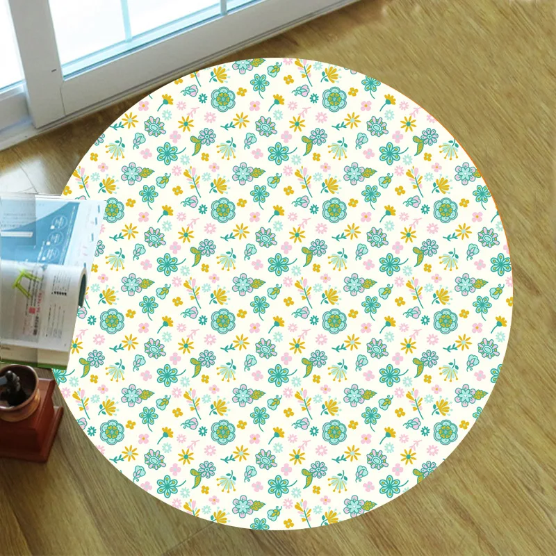 

Vintage flowers carpet Square Anti-Skid Area Floor Mat 3D Rug Non-slip Mat Dining Room Living Room Soft Bedroom Carpet 09