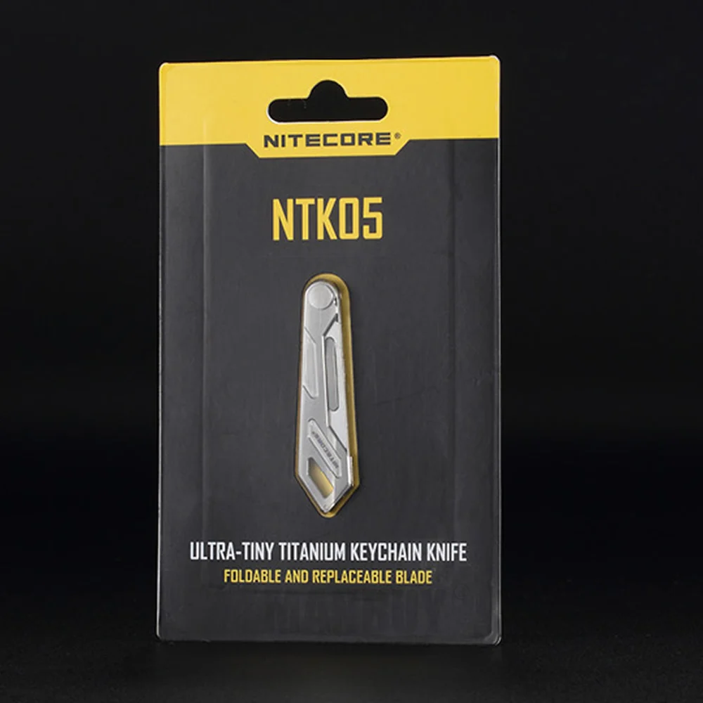 Бесплатная доставка NITECORE NTK05 ультратонкий титановый брелок нож Мини