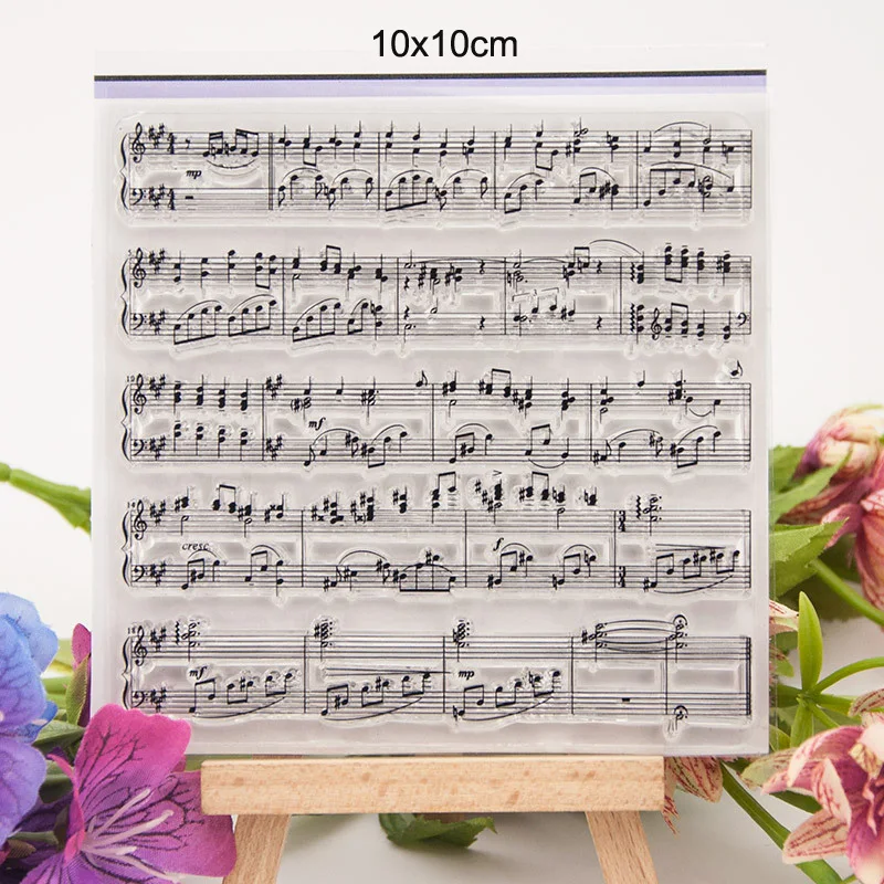 Новинка 2019 прозрачные штампы для музыкальных нот резиновый штамп скрапбукинга