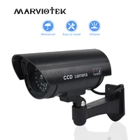 fake dummy camera outdoor bullet camera waterproof indoor home security video surveillance cctv camera with flashing red led