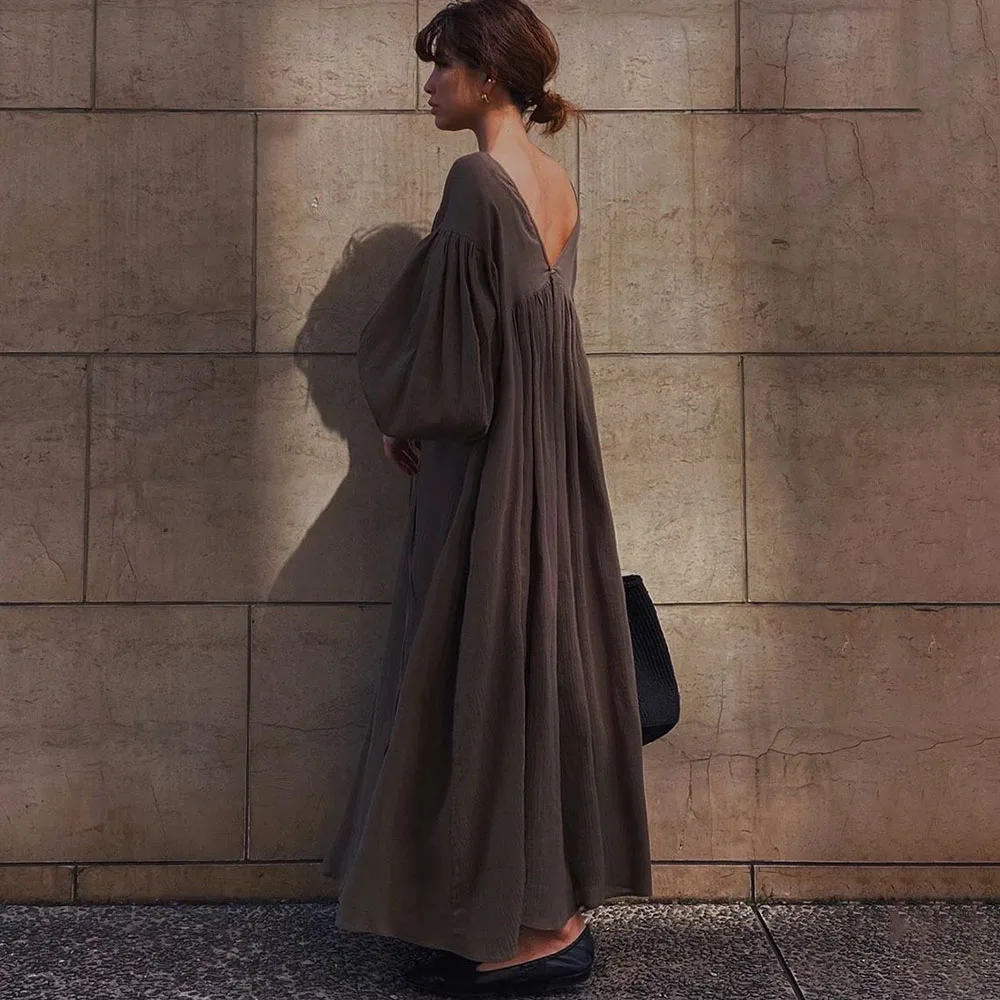 Женские платья 2020 летний пуловер с рукавами пузырьками ажурные повседневные